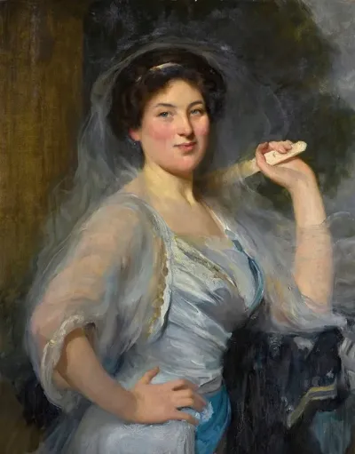 Portrait Of Gertrude Salaman The Artists Niece