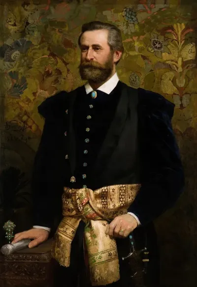 Portrait Of Ludwik Wodzicki 1834 1894 Marhal Of The Galician Seym