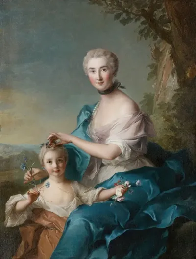 Portrait Of Madame Crozat De Thiers And Her Daughter