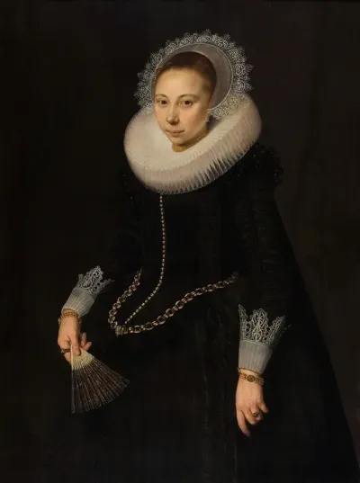 Portrait Of Maria Overrijn Van Schoterbosch 1599 1638