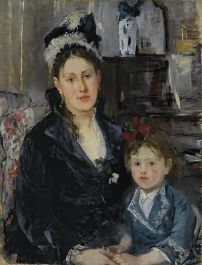 Portrait Of Mme Boursier And Her Daughter Portrait De Mme Boursier Et De Sa Fille