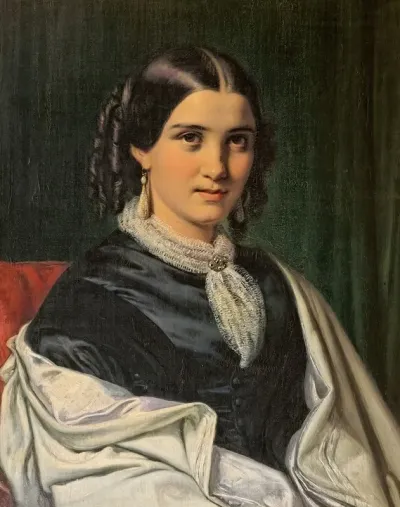Portrait Of Mrs Vilhelmine Heise Born Hage 1838 1912