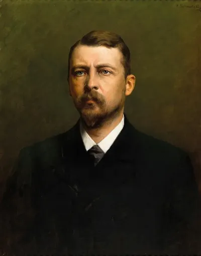 Portrait Of Raimund Grubl Vienna 1847 1898