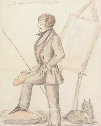 Portrait Of Sir Edwin Landseer R A At His Easel