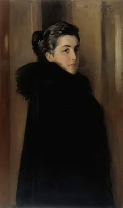 Portrait Of The Artists Wife Ellan Edelfelt