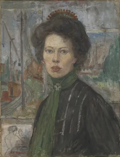 Portrait Of The Swedish Painter Tora Holmstrom