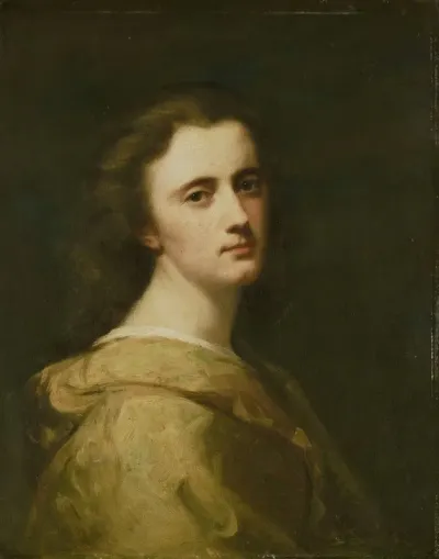 Portrait Of Therese Schwartze The Artists Daughter At 16 Years Of Age