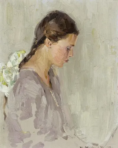 Portrait Of Vivian E Dunton The Artists Daughter