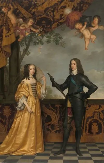 Portrait Of Willem Ii 1626 1650 Prince Of Orange And His Wife Mary Stuart 1631 1660
