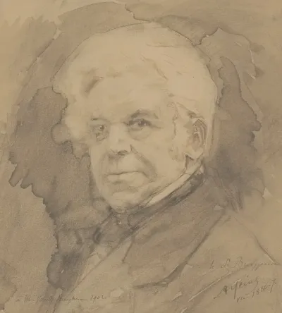 Portret Van Adolphe Burggraeve 1806 1902 Hoogleraar Aan De Faculteit Geneeskunde Te Gent