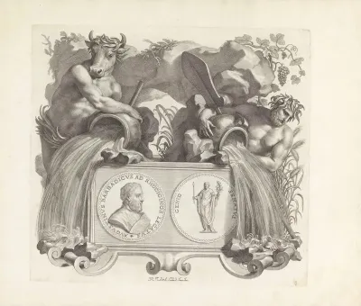 Portret Van Agostino Barbarigo En De Personificaties Van De Rivieren Po En Adige