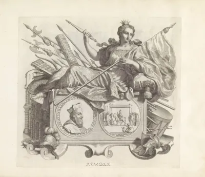 Portret Van Angelo Barbarigo En De Personificatie Van Italie