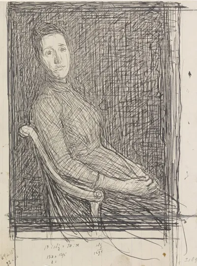 Portret Van Anna Dorothea Veth Dirks Zittend Naar Rechts
