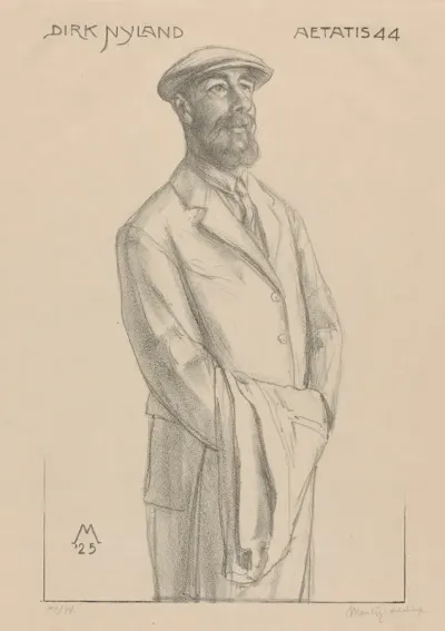 Portret Van Dirk Hidde Nijland Met Jas Over De Arm