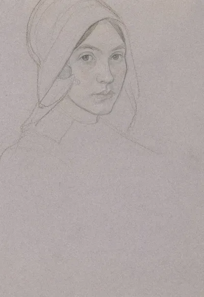 Portret Van Een Meisje Met Kap