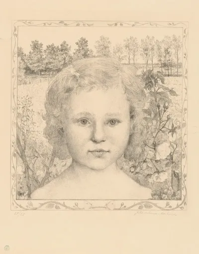 Portret Van Een Onbekend Meisje In Landschap