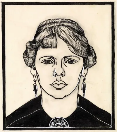 Portret Van Een Vrouw Van Voren