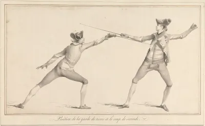 Position De La Garde De Tierce Et Le Coup De Seconde