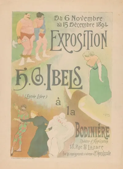 Poster For H G Ibels Exhibition In La Bodiniere Theatre