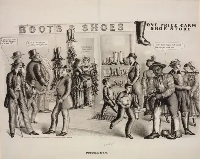 Poster No 5 Boots Shoes One Price Cash Shoe Store