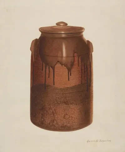 Pottery Jar With Lid