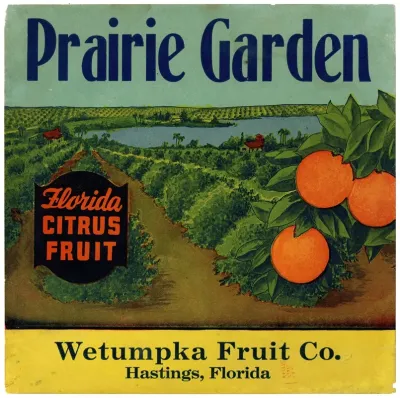 Prairie Garden Citrus Label