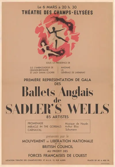 Premiere Representation De Gala Des Ballets Anglais De Sadlers Wells 85 Artistes