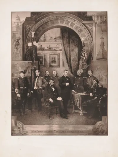 President Abraham Lincoln And His Generals
