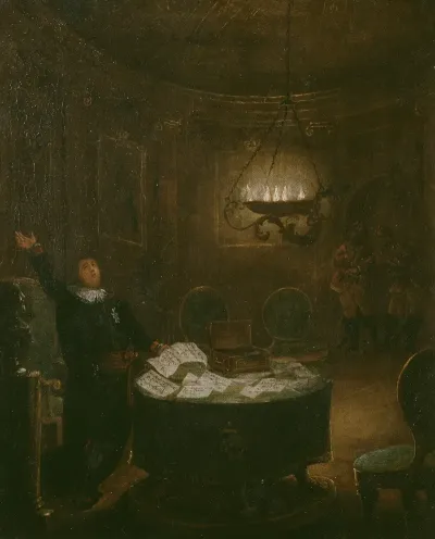 President Gustaf Adolf Reuterholm 1756 1813 Opens The Armfelt Letters At Stockholm Castle In 1794