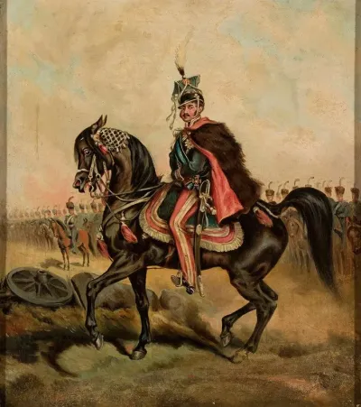 Prince Jozef Poniatowski On The Szuma Mare From Sanguszka Stud Farm
