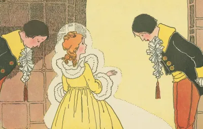 Princess Furball Attends The Royal Festival Adorned In Her Golden Dress
