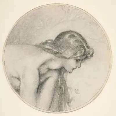 Profile Sketch Of A Young Girl