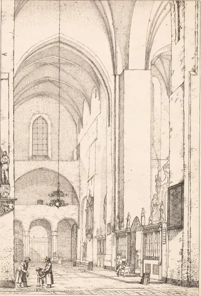 Prospekt Af Det Indre Af Den Nordlige Korsarm Af Arhus Domkirke