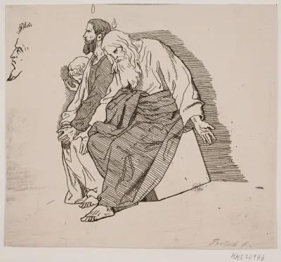 Proveblad Tre Siddende Apostle