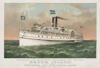 Providence And Stonington Steamship Cos Steamer Rhode Island Of The Providence And Stonington Lines