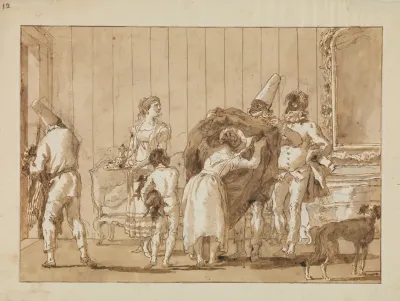 Punchinello As A Dressmaker