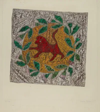 Quilt Block Red Lion