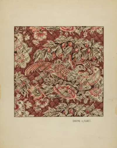 Quilted Chintz Coverlet