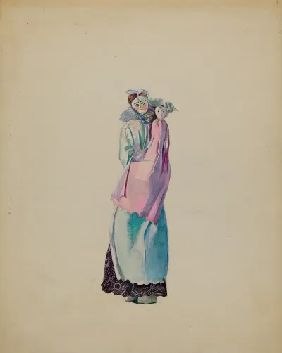 Rag Doll Nurse And Baby