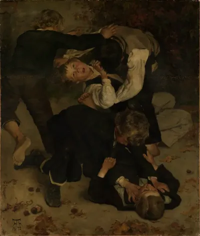 Raufende Buben
