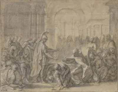 Raymond Graf Von Toulouse Und Der Heilige Bernhard Von Clairvaux Planen Den Kreuzzug