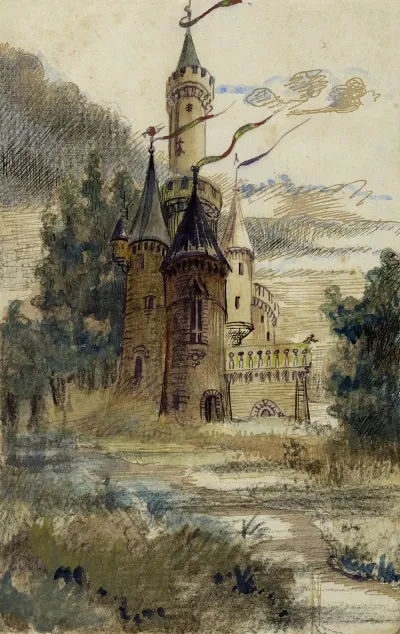Reconstitution Possible Du Chateau De Chene Vert Sur La Rance Entre Dinan Et Dinard 2