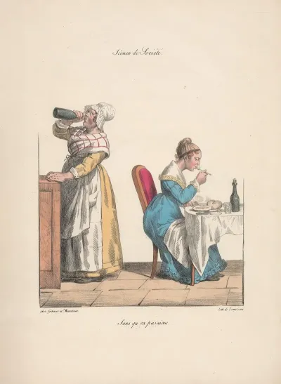 Recueil Des Scenes Familieres Et De Societe De Paris Pl 03