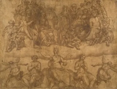 Redeemed Souls And Allegorical Figures Study For The Last Judgment Fresco In The Cupola Of The Duomo Florence