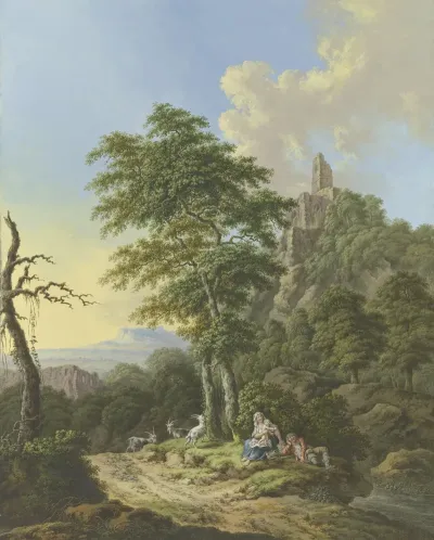 Reiche Berglandschaft Mit Bach Und Wald