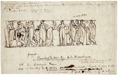 Relief From A Sarcophagus With The Nine Muses Intended By Humbert As Decoration Of A Lbrary