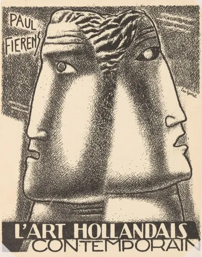 Reproductieprent Boekomslag Lart Hollandais Contemporain Van Paul Fierens