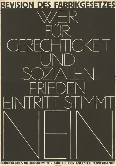 Revision Des Fabrikgesetzes Wer Fur Gerechtigkeit Und Sozialen Frieden Eintritt Stimmt Nein