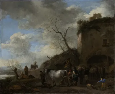 Riders At A Blacksmiths