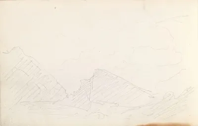 Riss Av Fjell Og Skyer